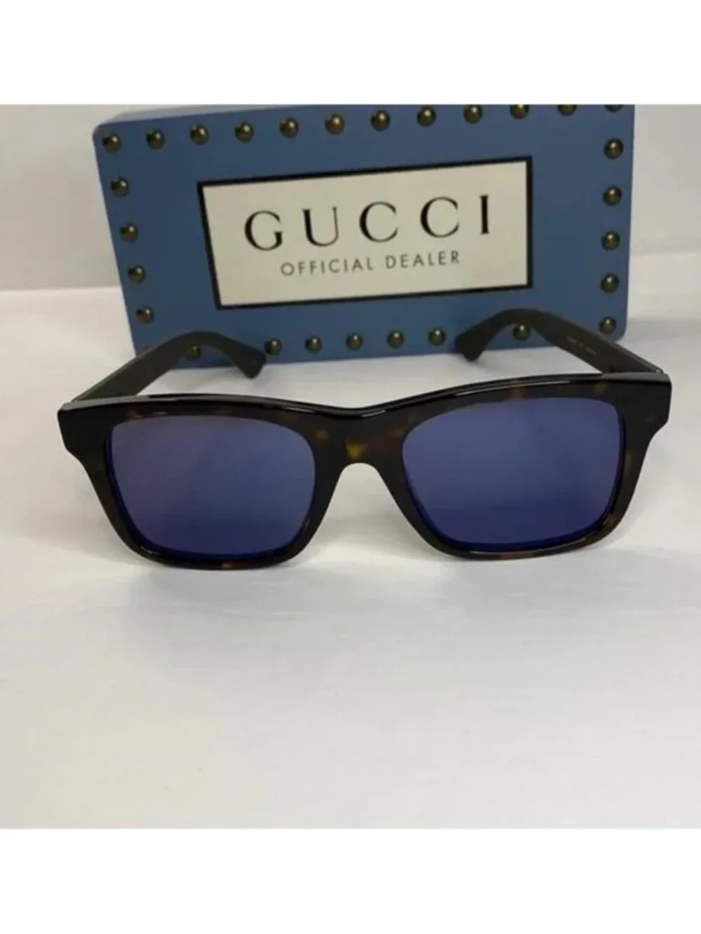 New - Gucci Black GG0008S Square Sunglasses - Picture 12 of 14